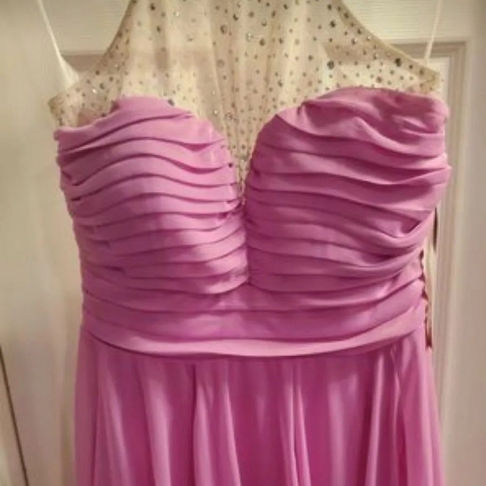 City Triangles size 5, pink party dress. Rhinestones along neck, sleeveless.NWT